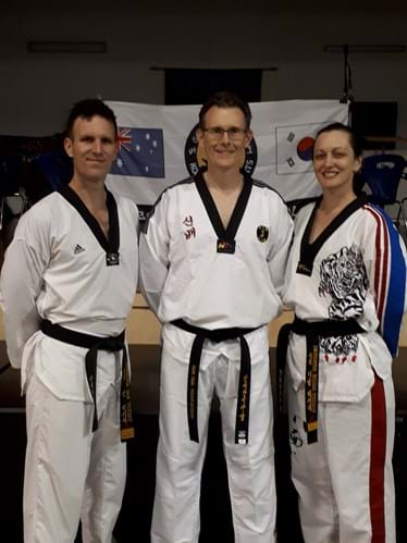 Adam with Instructors Ben and Nicole