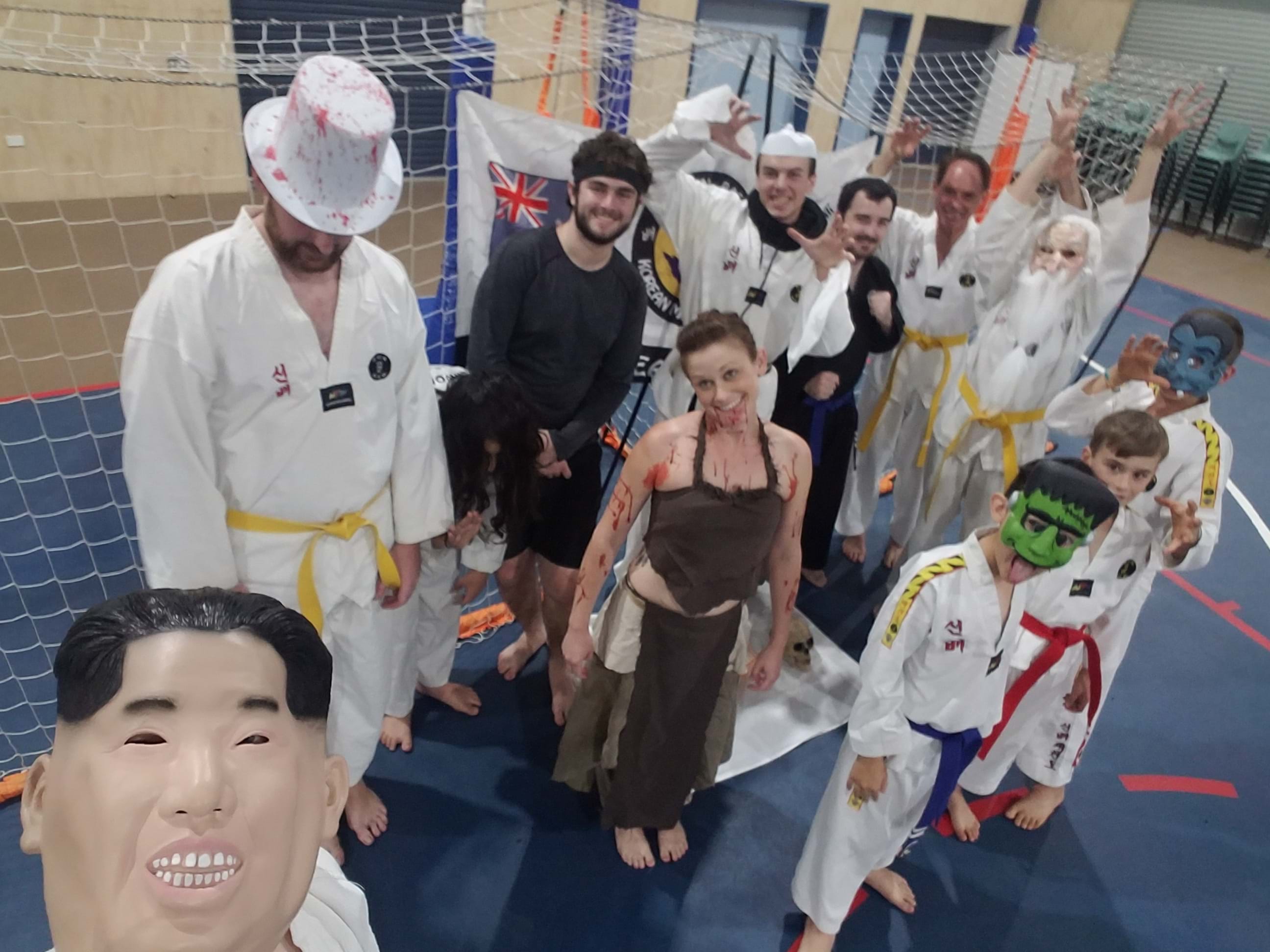 A commendable effort from Sun Bae students in warding off the evil spirits... We kihap, we kick & punch and we dress up to protect our club. Such... is our dedication!