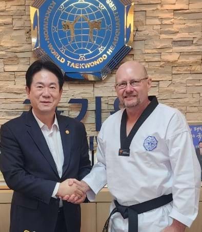 President Lee Dong-Sup with GM Bradley  Kukkiwon Headquarters - Gangnam, Seoul, South Korea