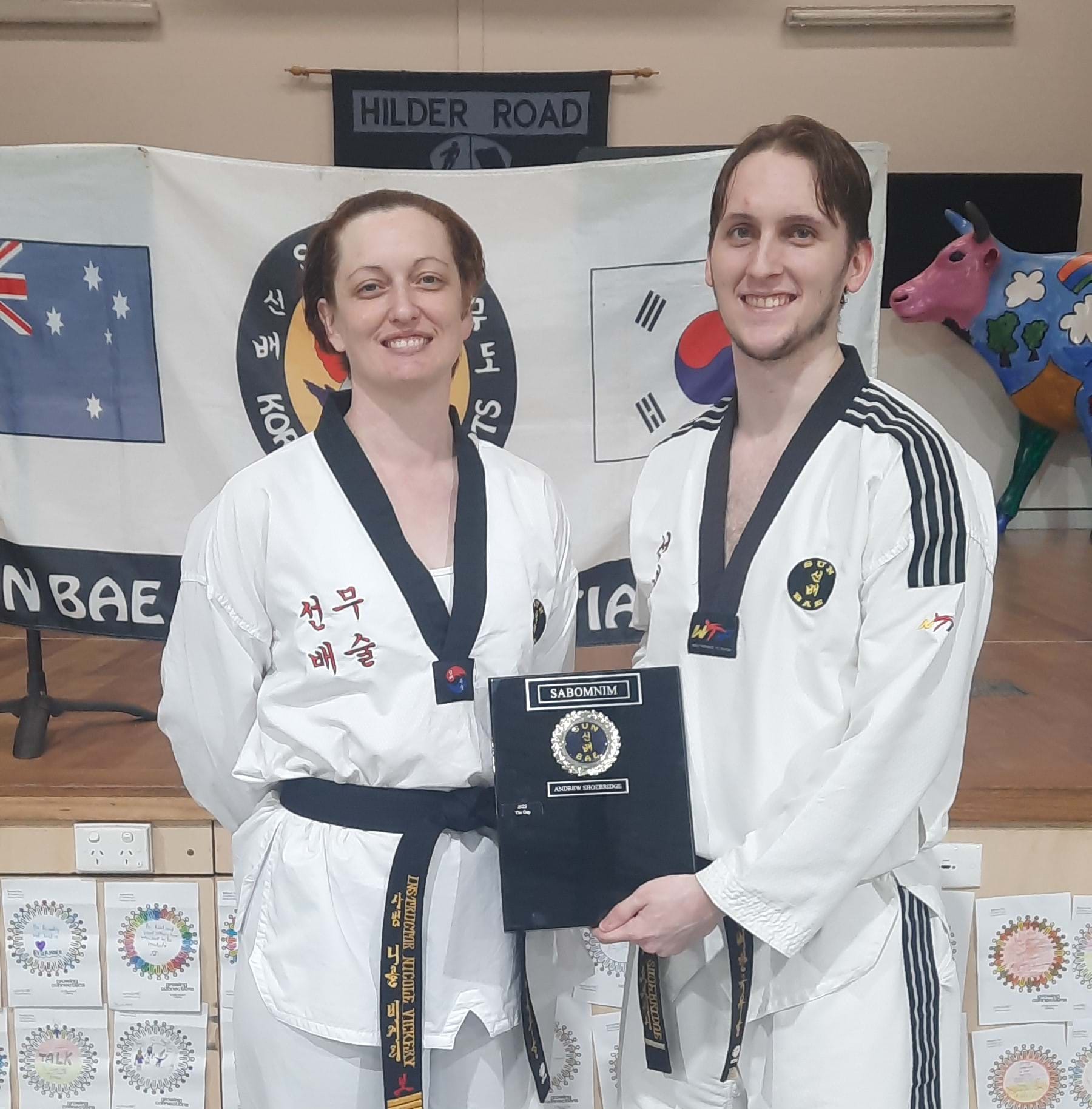 Instructor Andrew Receives his Instructor's Plaque