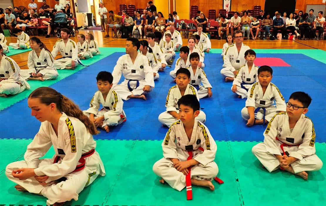 Sun Bae Korean Martial Art - Taekwondo Championship - Patterns, High Kick, Power Breaking, Roof Tiles, Kukkiwon, WT - World Taekwondo, Australia, Brisbane, Centres locations at Kenmore, Newmarket, The Gap, Middle Park, Mt Gravatt, Toowoomba, Grandmaster Bradley Tatnell. competition, white belt, yellow belt, blue belt, red belt, black belt, children, adults, male, female.