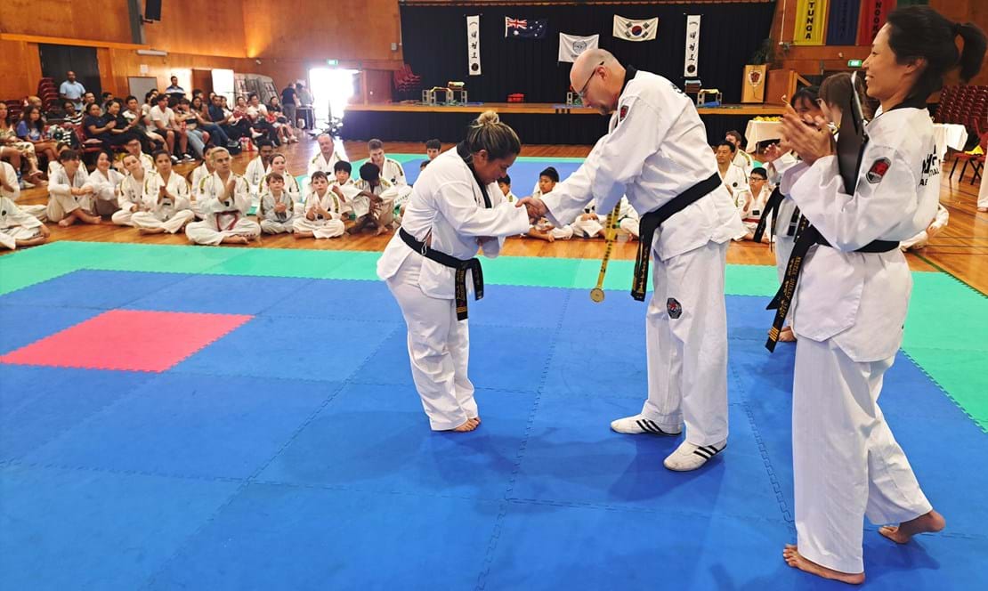 Sun Bae Korean Martial Art - Taekwondo Championship - Patterns, High Kick, Power Breaking, Roof Tiles, Kukkiwon, WT - World Taekwondo, Australia, Brisbane, Centres locations at Kenmore, Newmarket, The Gap, Middle Park, Mt Gravatt, Toowoomba, Grandmaster Bradley Tatnell. competition, white belt, yellow belt, blue belt, red belt, black belt, children, adults, male, female.