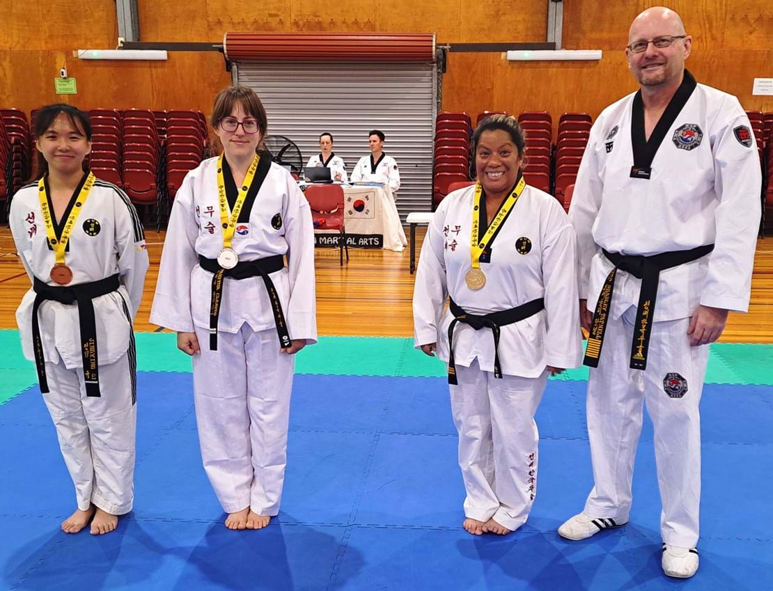 Sun Bae Korean Martial Art - Taekwondo Championship - Patterns, High Kick, Power Breaking, Roof Tiles, Kukkiwon, WT - World Taekwondo, Australia, Brisbane, Centres locations at Kenmore, Newmarket, The Gap, Middle Park, Mt Gravatt, Toowoomba, Grandmaster Bradley Tatnell. competition, white belt, yellow belt, blue belt, red belt, black belt, children, adults, male, female.