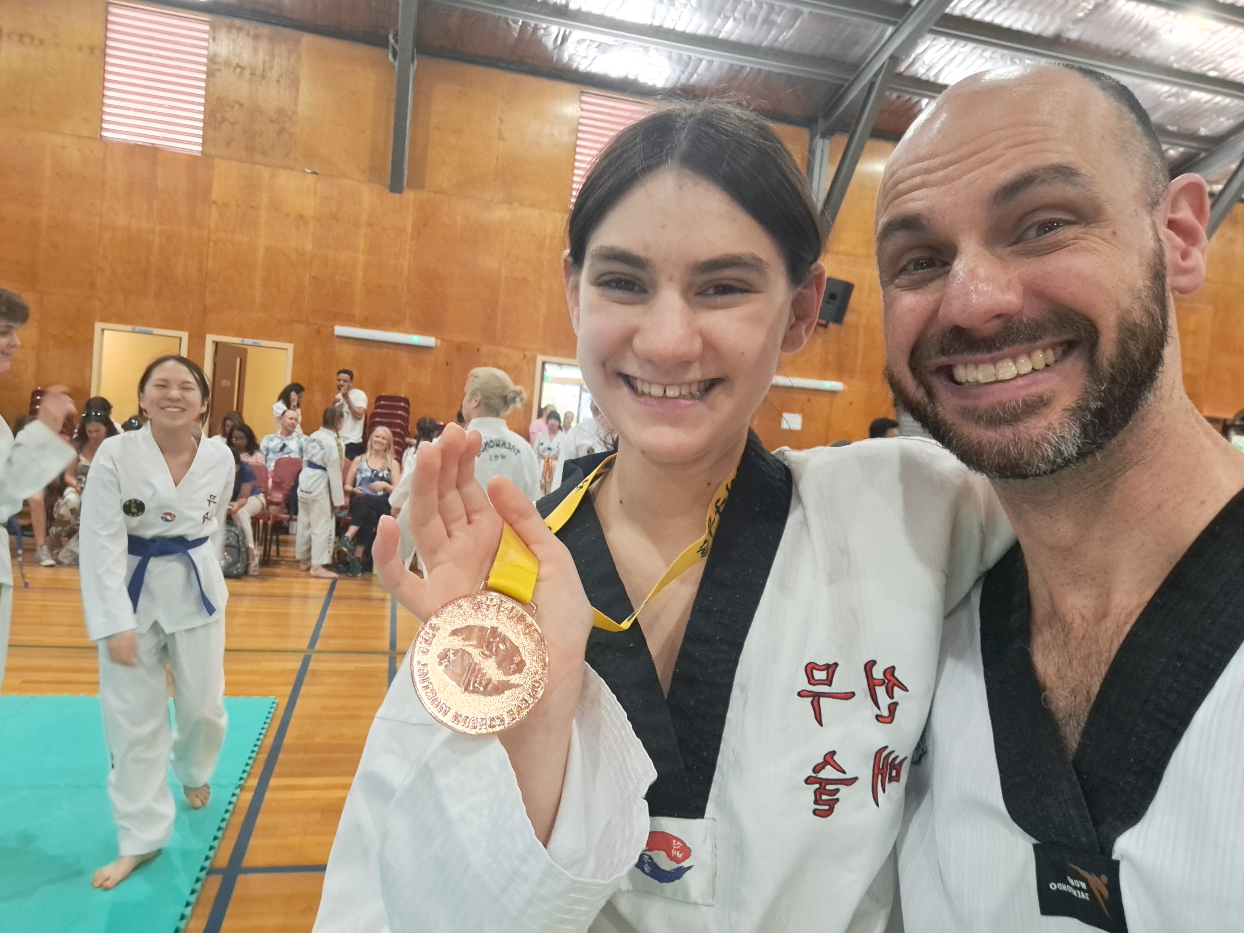 Sun Bae Korean Martial Art - Taekwondo Championship - Patterns, High Kick, Power Breaking, Roof Tiles, Kukkiwon, WT - World Taekwondo, Australia, Brisbane, Centres locations at Kenmore, Newmarket, The Gap, Middle Park, Mt Gravatt, Toowoomba, Grandmaster Bradley Tatnell. competition, white belt, yellow belt, blue belt, red belt, black belt, children, adults, male, female.