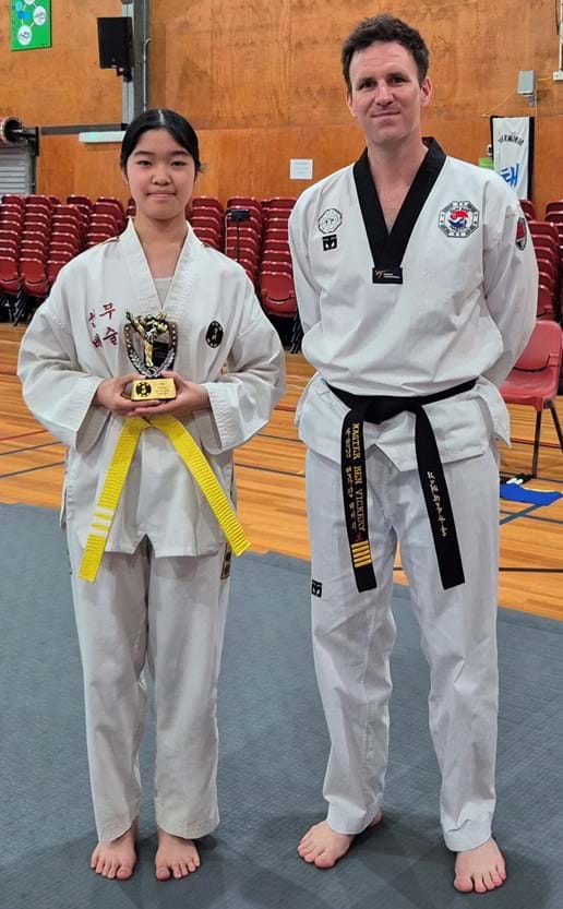 Sun Bae Korean Martial Art - Taekwondo Championship - Patterns, High Kick, Power Breaking, Roof Tiles, Kukkiwon, WT - World Taekwondo, Australia, Brisbane, Centres locations at Kenmore, Newmarket, The Gap, Middle Park, Mt Gravatt, Toowoomba, Grandmaster Bradley Tatnell. competition, white belt, yellow belt, blue belt, red belt, black belt, children, adults, male, female.