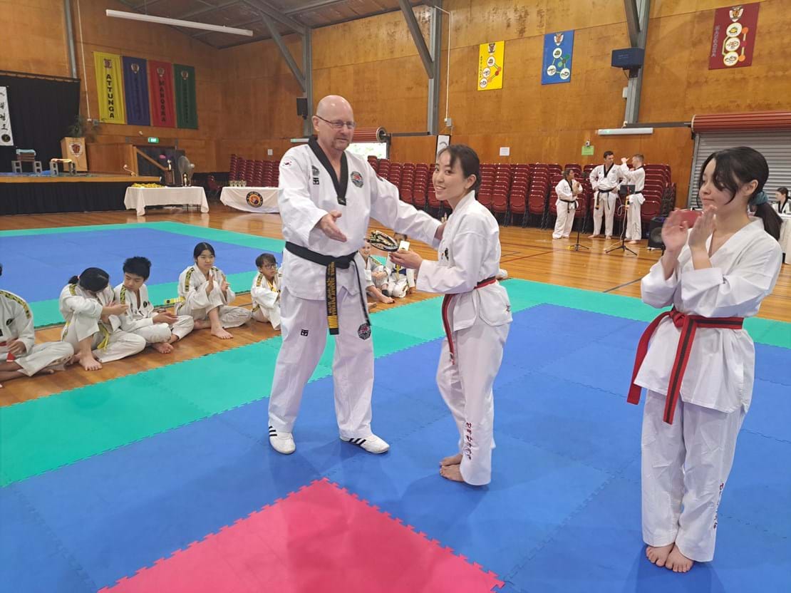Sun Bae Korean Martial Art - Taekwondo Championship - Patterns, High Kick, Power Breaking, Roof Tiles, Kukkiwon, WT - World Taekwondo, Australia, Brisbane, Centres locations at Kenmore, Newmarket, The Gap, Middle Park, Mt Gravatt, Toowoomba, Grandmaster Bradley Tatnell. competition, white belt, yellow belt, blue belt, red belt, black belt, children, adults, male, female.