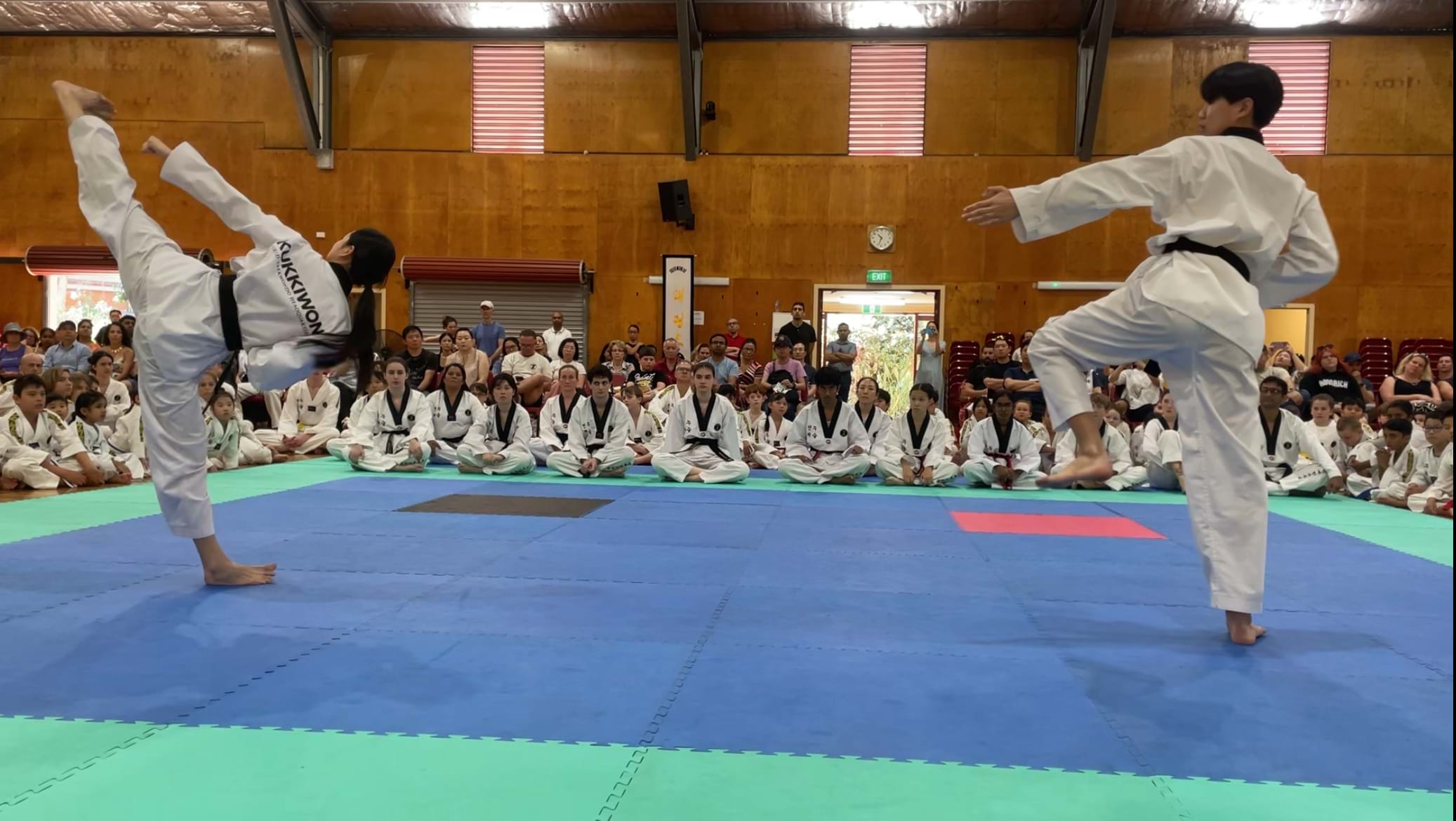 Sun Bae KMA Championship Final - Black belt patterns champion: Sun Bae Korean Martial Art - Taekwondo Championship - Patterns, High Kick, Power Breaking, Roof Tiles, Kukkiwon, WT - World Taekwondo, Australia, Brisbane, Centres locations at Kenmore, Newmarket, The Gap, Middle Park, Mt Gravatt, Toowoomba, Grandmaster Bradley Tatnell. competition, white belt, yellow belt, blue belt, red belt, black belt, children, adults, male, female.