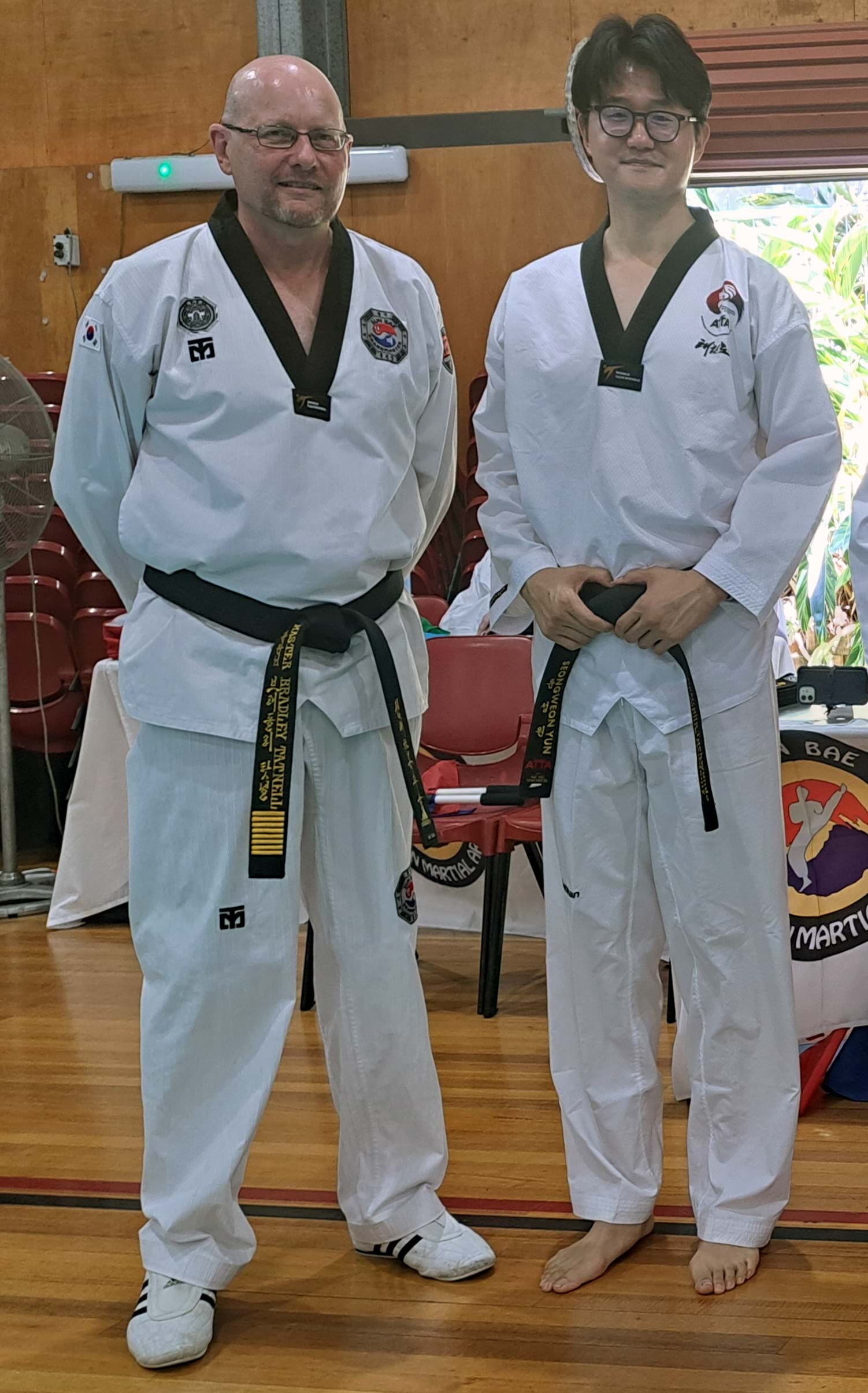 Grandmaster Bradley Tatnell with Master Yun Seong-weon