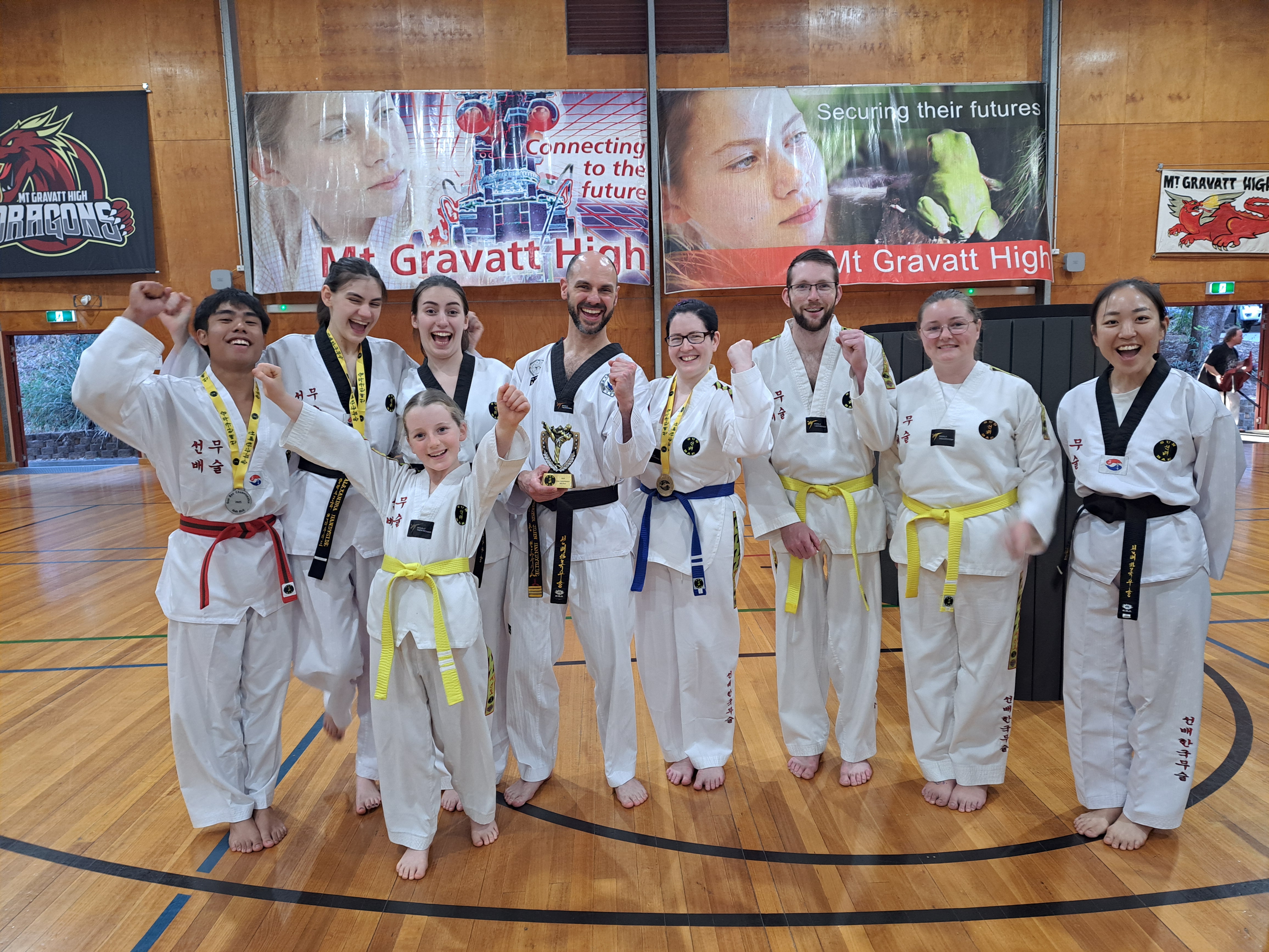 Club Champions, Team Kenmore, Sun Bae Korean Martial Art - Taekwondo Championship - Patterns, High Kick, Power Breaking, Roof Tiles, Kukkiwon, WT - World Taekwondo, Australia, Brisbane, Centres locations at Kenmore, Newmarket, The Gap, Middle Park, Mt Gravatt, Toowoomba, Grandmaster Bradley Tatnell. competition, white belt, yellow belt, blue belt, red belt, black belt, children, adults, male, female.