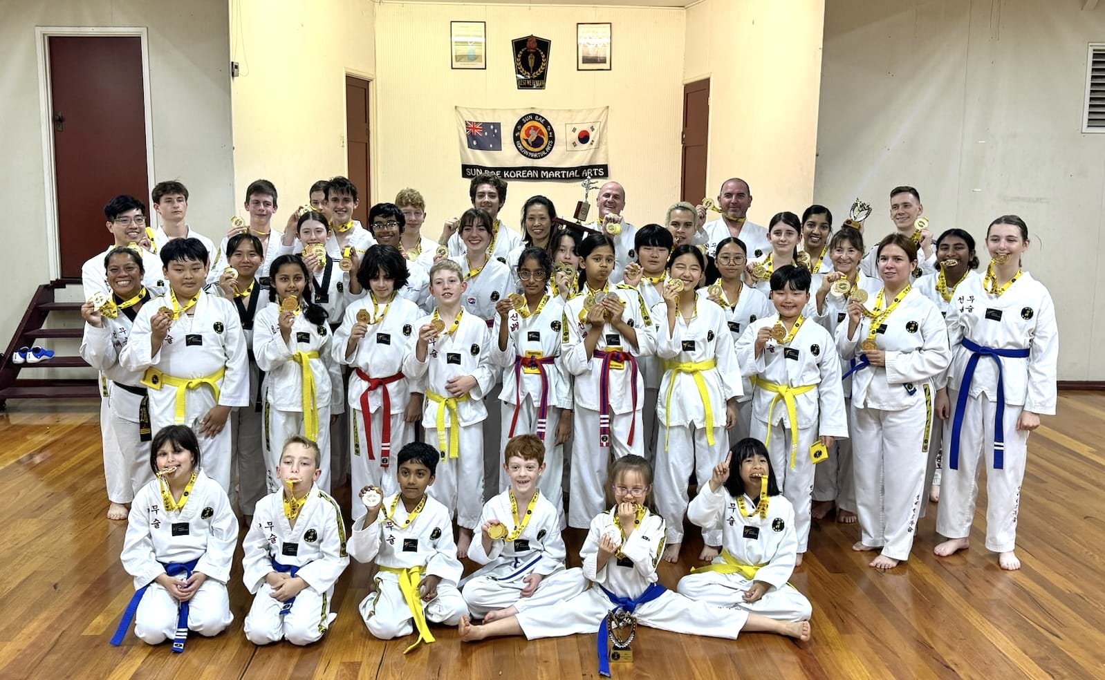 , black belt, children, adults, male, female.