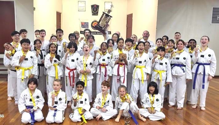 Club Champions, Team Kenmore, Sun Bae Korean Martial Art - Taekwondo Championship - Patterns, High Kick, Power Breaking, Roof Tiles, Kukkiwon, WT - World Taekwondo, Australia, Brisbane, Centres locations at Kenmore, Newmarket, The Gap, Middle Park, Mt Gravatt, Toowoomba, Grandmaster Bradley Tatnell. competition, white belt, yellow belt, blue belt, red belt, black belt, children, adults, male, female.