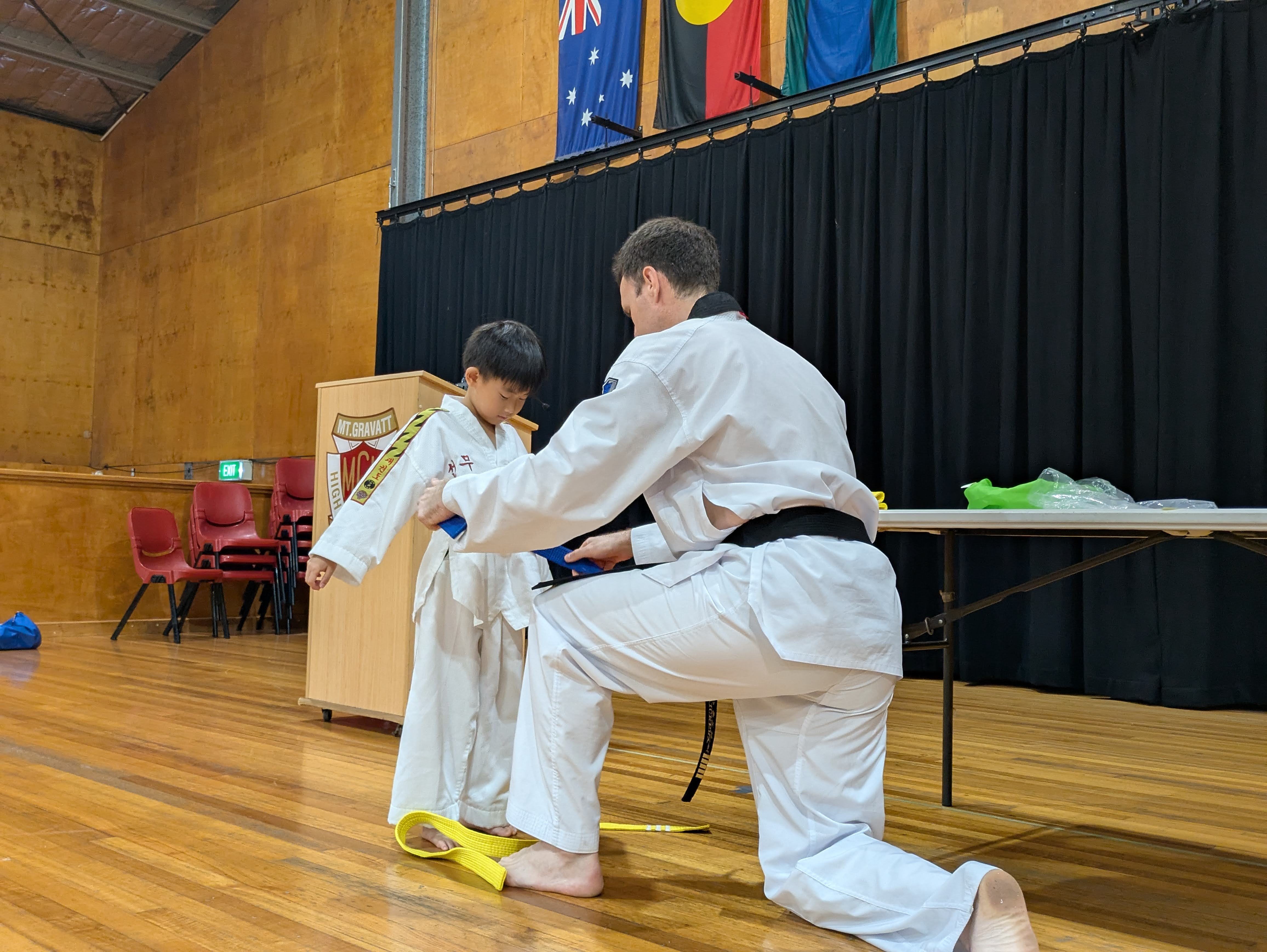 Children's martial arts, taekwondo, grading, Mt Gravatt, self-defense