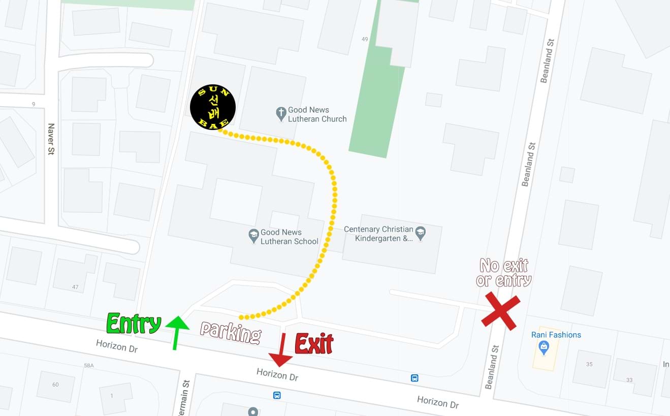 Directions to Sun Bae Taekwondo Middle Park