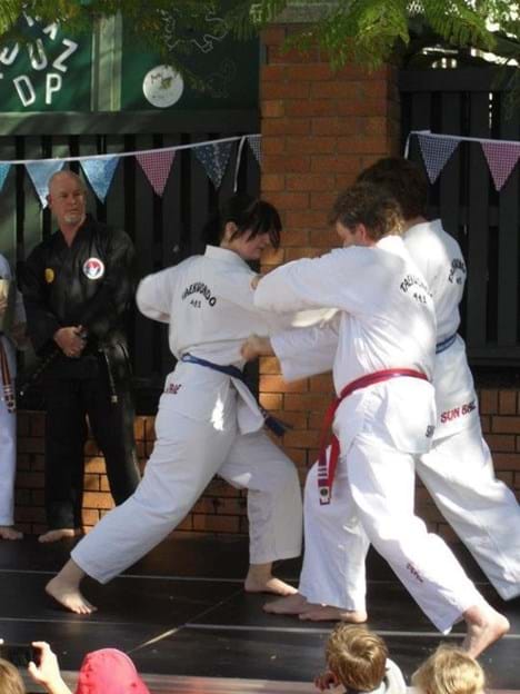 Nicole's first demonstration at Blue Belt.