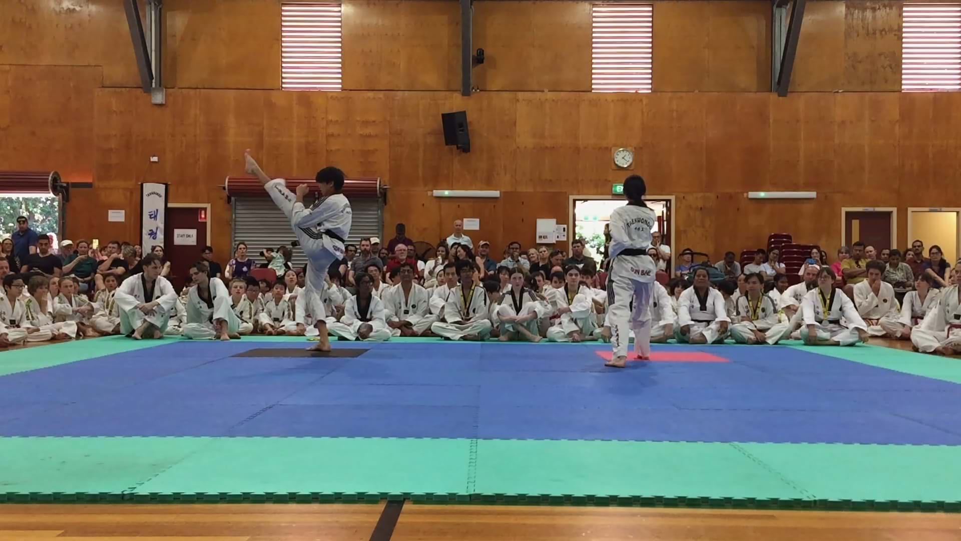 Sam vs Hannah, Hannah Yang, Champion, Black belt patterns champion: Sun Bae Korean Martial Art - Taekwondo Championship - Patterns, High Kick, Power Breaking, Roof Tiles, Kukkiwon, WT - World Taekwondo, Australia, Brisbane, Centres locations at Kenmore, Newmarket, The Gap, Middle Park, Mt Gravatt, Toowoomba, Grandmaster Bradley Tatnell. competition, white belt, yellow belt, blue belt, red belt, black belt, children, adults, male, female.