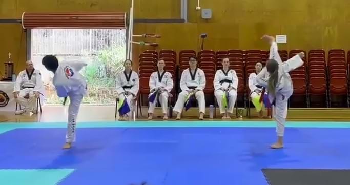 Sun Bae KMA Championship Final - Black belt patterns champion: Sun Bae Korean Martial Art - Taekwondo Championship - Patterns, High Kick, Power Breaking, Roof Tiles, Kukkiwon, WT - World Taekwondo, Australia, Brisbane, Centres locations at Kenmore, Newmarket, The Gap, Middle Park, Mt Gravatt, Toowoomba, Grandmaster Bradley Tatnell. competition, white belt, yellow belt, blue belt, red belt, black belt, children, adults, male, female.