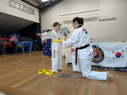 Sun Bae Taekwondo, taekwondo, lady’s self-defense, lady’s martial arts, children's martial arts, family martial arts, grading, The Gap, self-defense