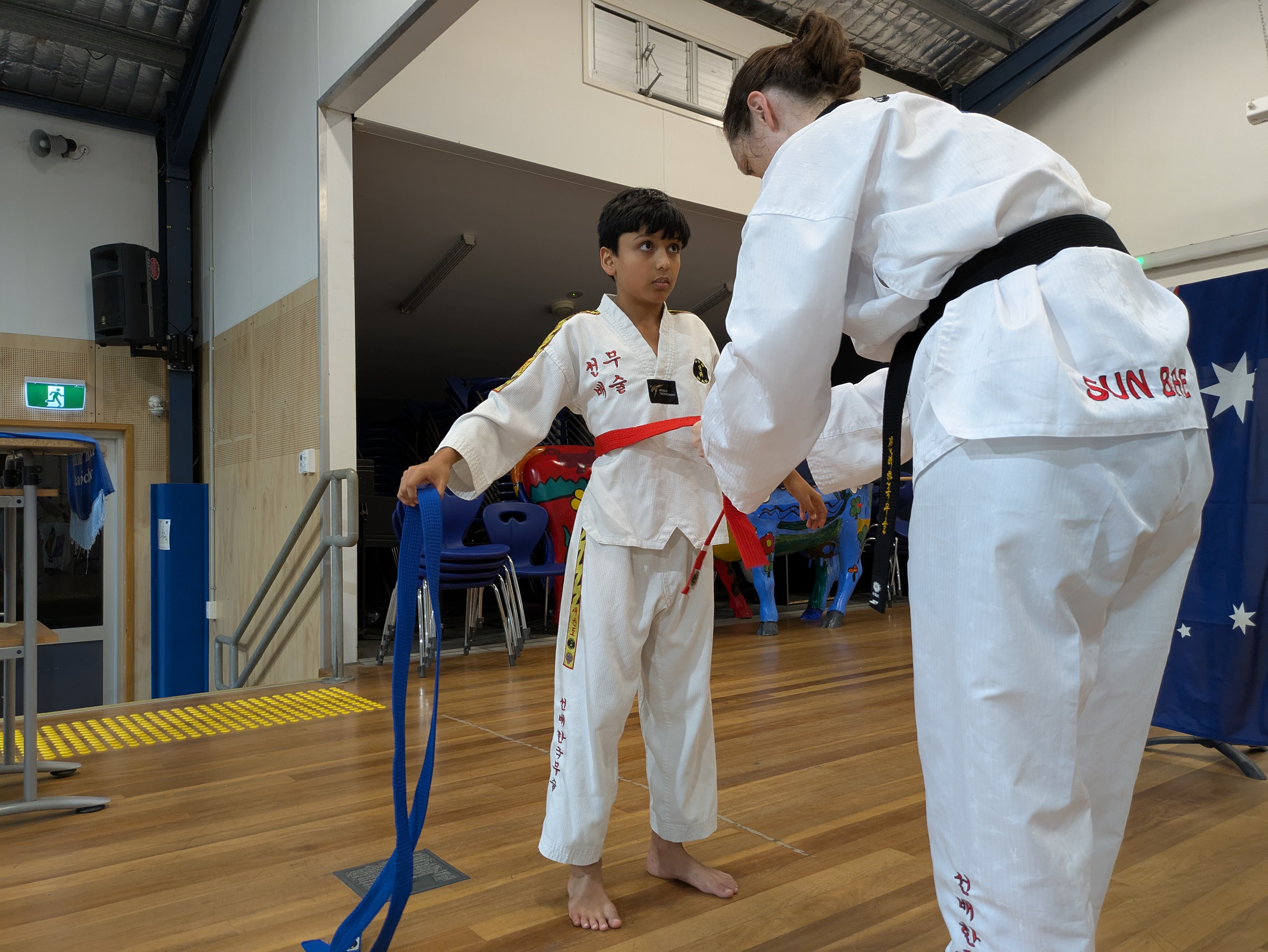 Sun Bae Taekwondo, taekwondo, lady’s self-defense, lady’s martial arts, children's martial arts, family martial arts, grading, The Gap, self-defense