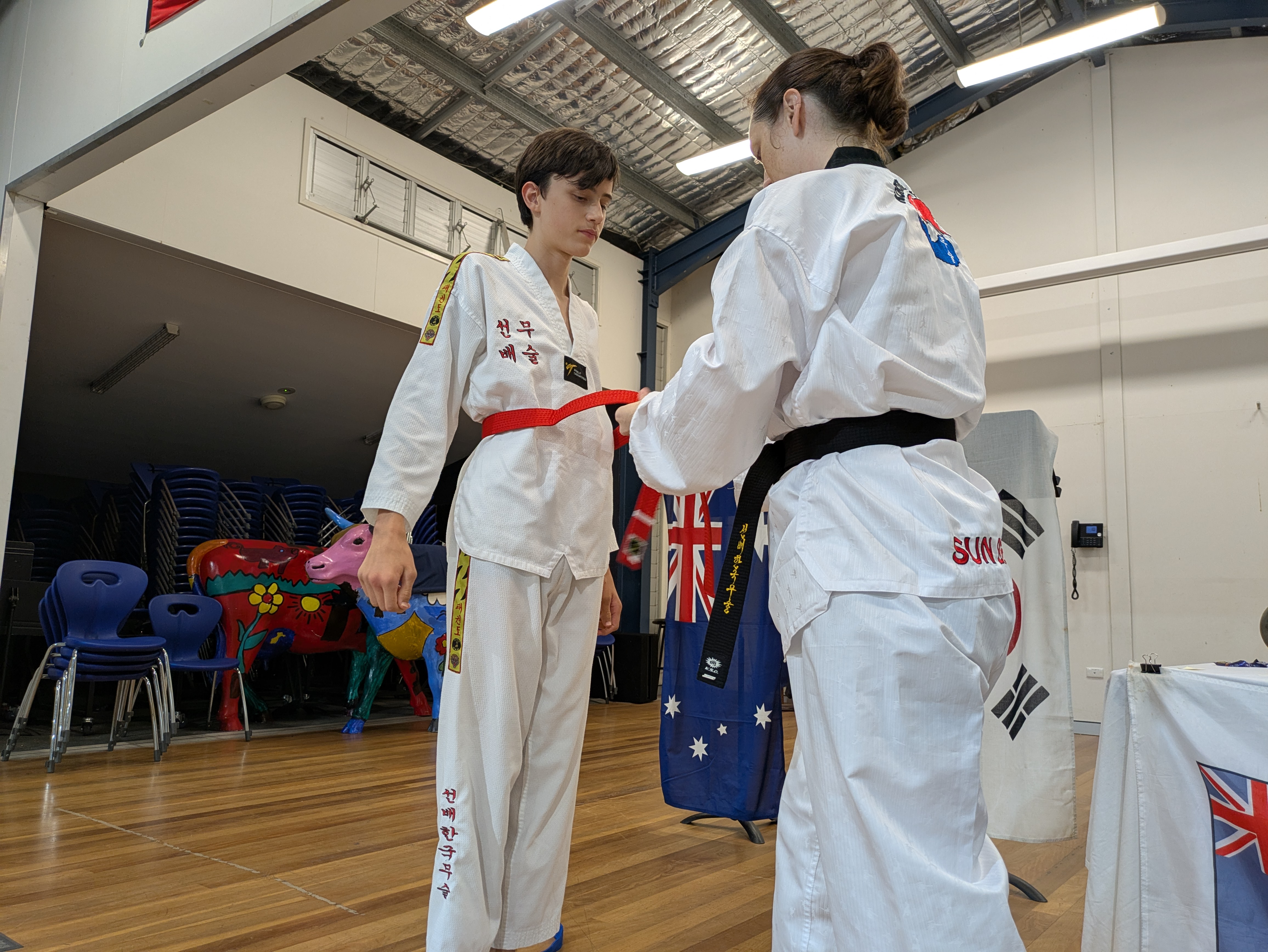 Sun Bae Taekwondo, taekwondo, lady’s self-defense, lady’s martial arts, children's martial arts, family martial arts, grading, The Gap, self-defense