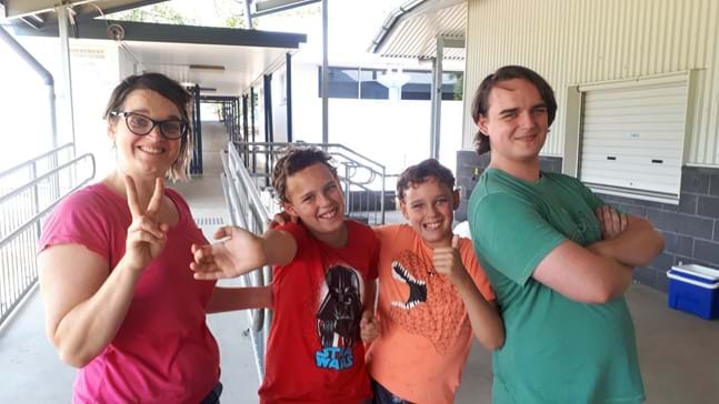 Family De Jager Smith: Jacob (1st Gup), mum Natalie (1st Gup), Zion (2nd Gup), Judah (3rd Gup)