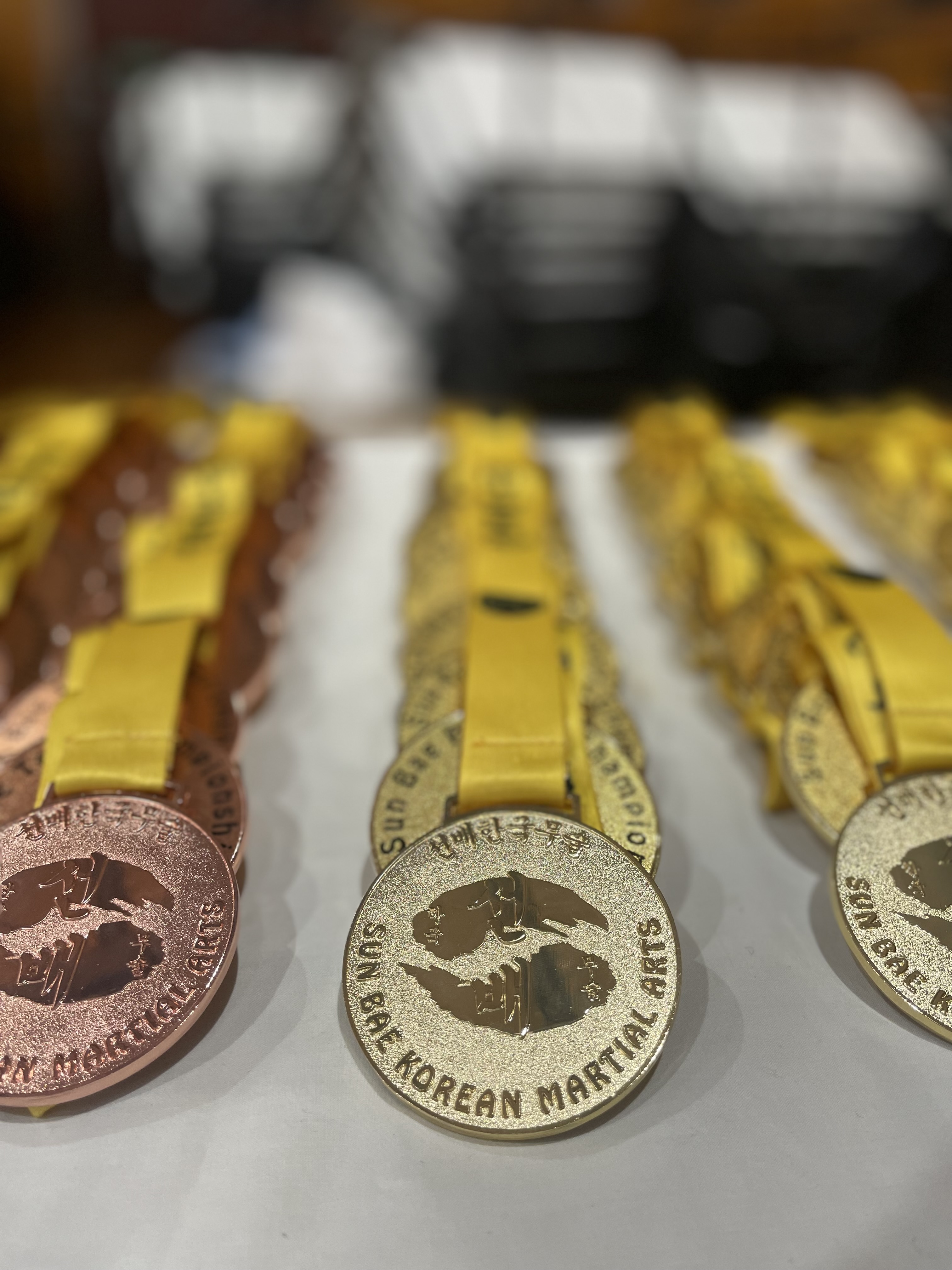 Team Patterns - Players Trophy: Sun Bae Korean Martial Art - Taekwondo Championship - Patterns, High Kick, Power Breaking, Roof Tiles, Kukkiwon, WT - World Taekwondo, Australia, Brisbane, Centres locations at Kenmore, Newmarket, The Gap, Middle Park, Mt Gravatt, Toowoomba, Grandmaster Bradley Tatnell. competition, white belt, yellow belt, blue belt, red belt, black belt, children, adults, male, female.