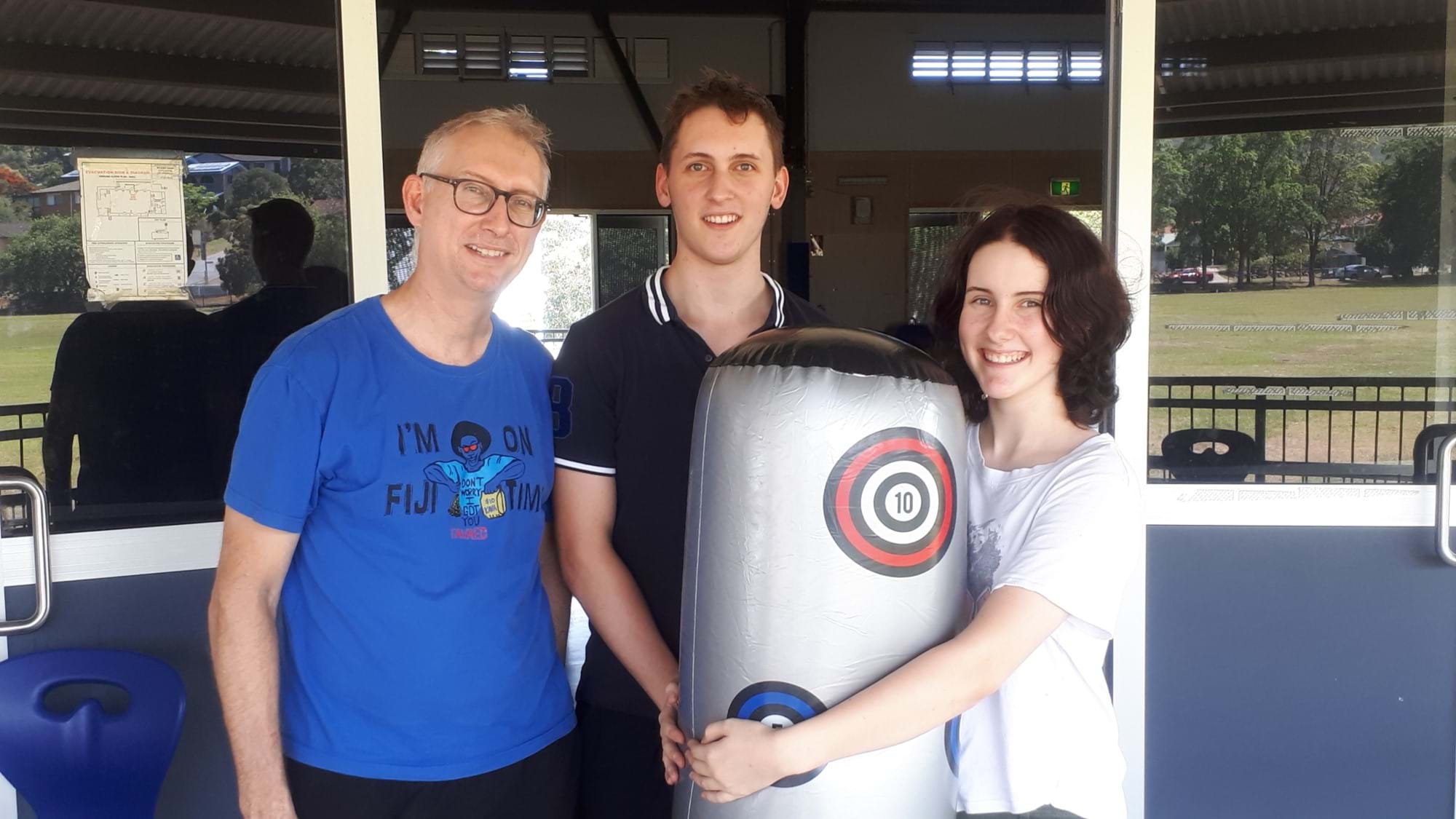 The Shoebridge Family: Our fantastic family of three Andrew (1st Dan), Elizabeth (1st Dan Bo), and dad Greg (1st Gup)